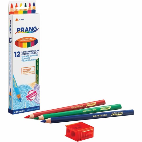 Prang Triangular Colored Pencils with Sharpener