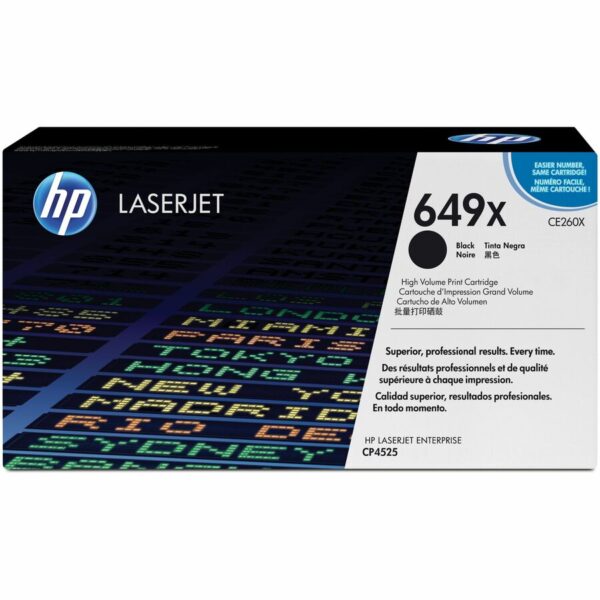 HP 649X (CE260X) Original Laser Toner Cartridge - Single Pack - Black - 1 Each