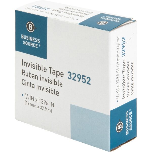 Business Source Invisible Tape Dispenser Refill Roll - Image 2