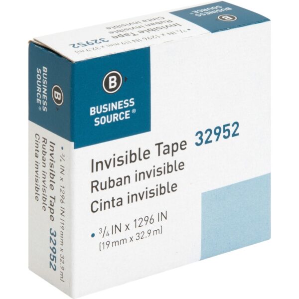 Business Source Invisible Tape Dispenser Refill Roll - Image 3