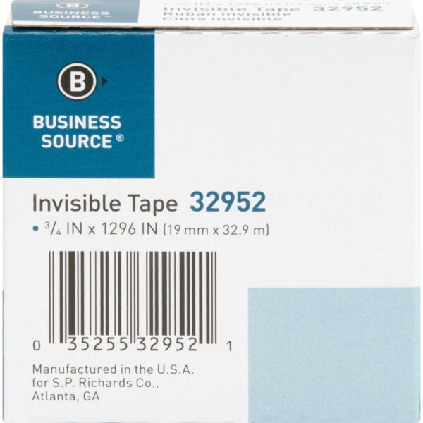 Business Source Invisible Tape Dispenser Refill Roll - Image 4