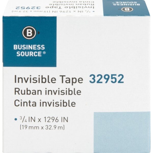 Business Source Invisible Tape Dispenser Refill Roll - Image 5