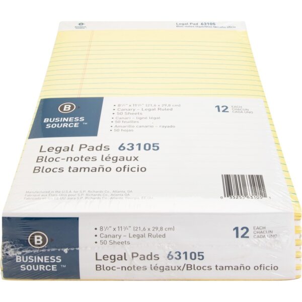 Business Source Micro-Perforated Legal Ruled Pads - Image 2