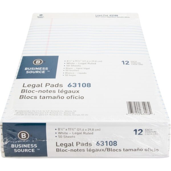 Business Source Micro-Perforated Legal Ruled Pads - Image 2