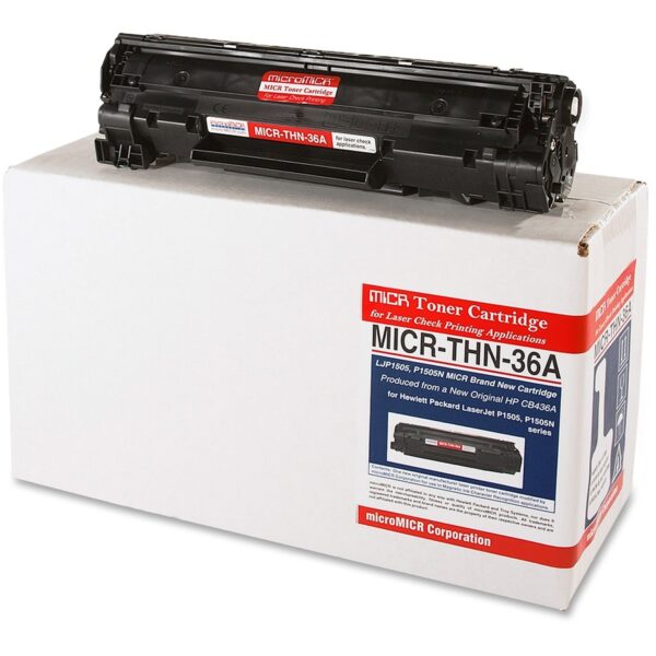 microMICR MICR Laser Toner Cartridge - Alternative for HP CB436A - Black - 1 Each