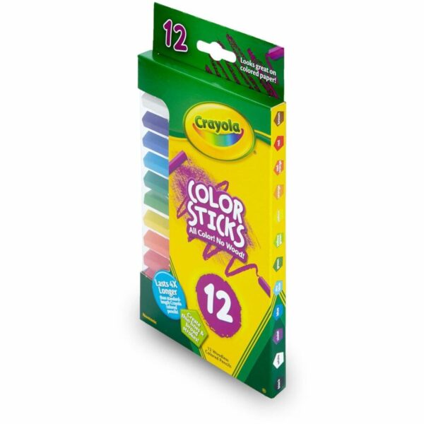 Crayola 12 Color Sticks Woodless Colored Pencils - Image 2