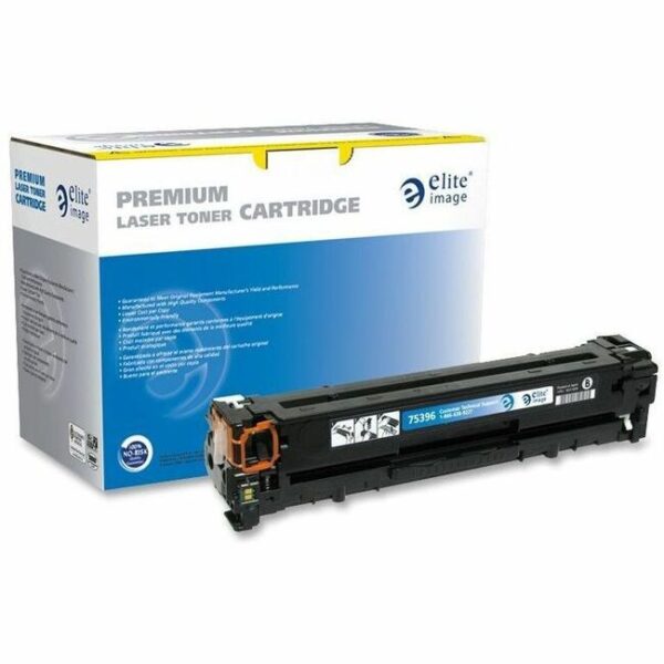 Elite Image Remanufactured Laser Toner Cartridge - Alternative for HP 125A (CB540A) - Black - 1 Each