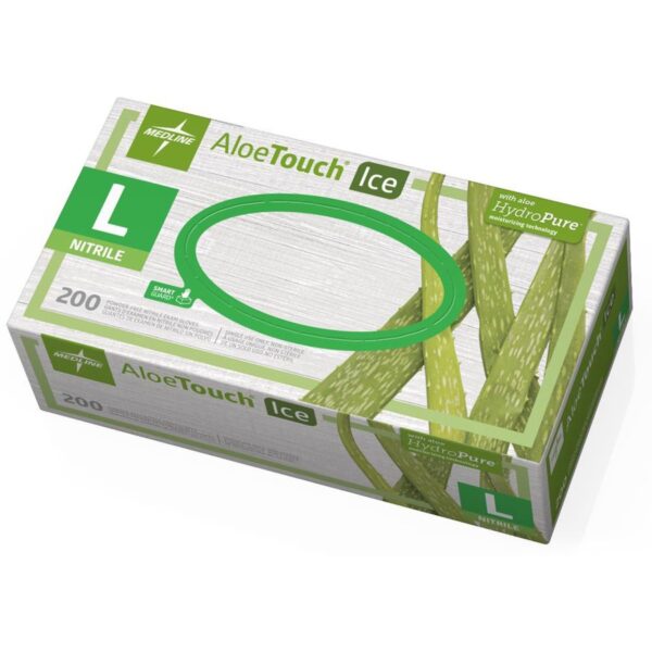 Medline Aloetouch Ice Nitrile Gloves