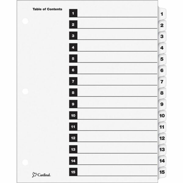 Cardinal OneStep Numbered Index System