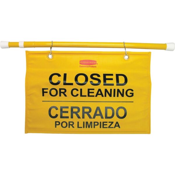 Rubbermaid Commercial Multilingual Closed for Cleaning Safety Sign