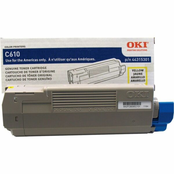 Oki Original LED Toner Cartridge - Yellow - 1 Each