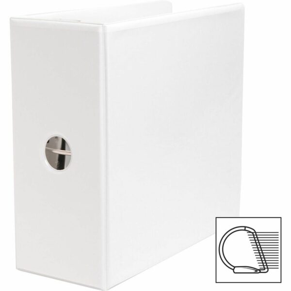 Business Source Basic D-Ring White View Binders - Image 3