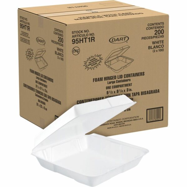 Dart 9-1/2" Single-Compartment Foam Containers