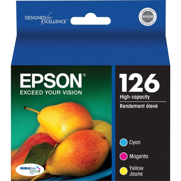 Epson DURABrite No. 126 Original Inkjet Ink Cartridge - Cyan, Magenta, Yellow - 3 / Pack - Image 2