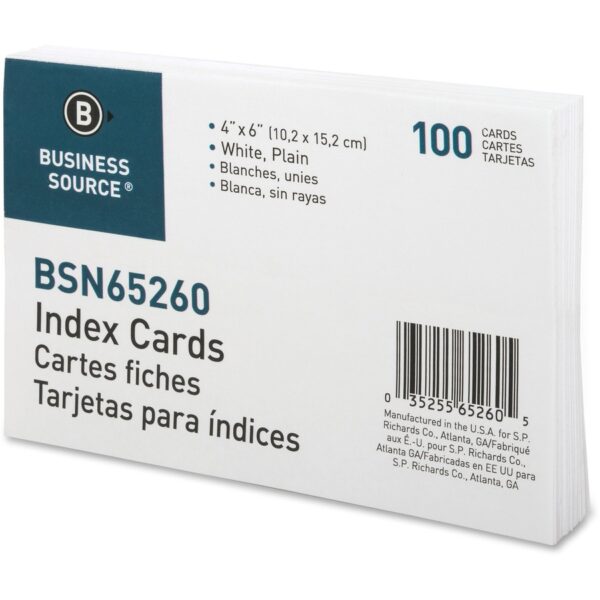 Business Source Plain Index Cards - Image 2