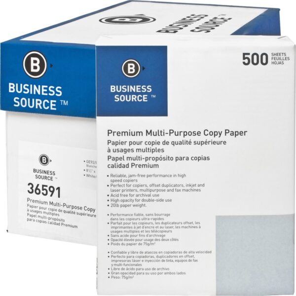 Business Source Multipurpose Copy Paper - White