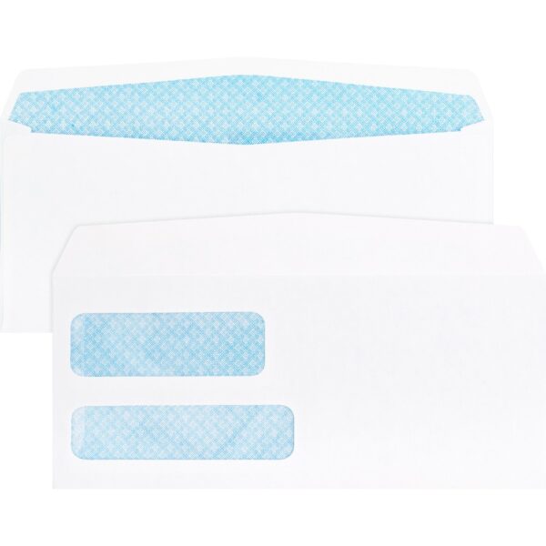 Business Source No. 9 Double Window Invoice Envelopes