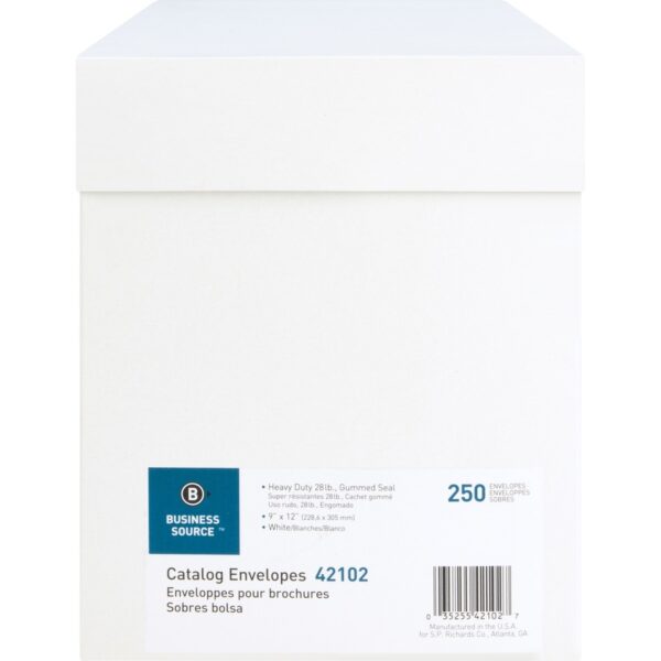 Business Source 28 lb. White Catalog Envelopes - Image 2