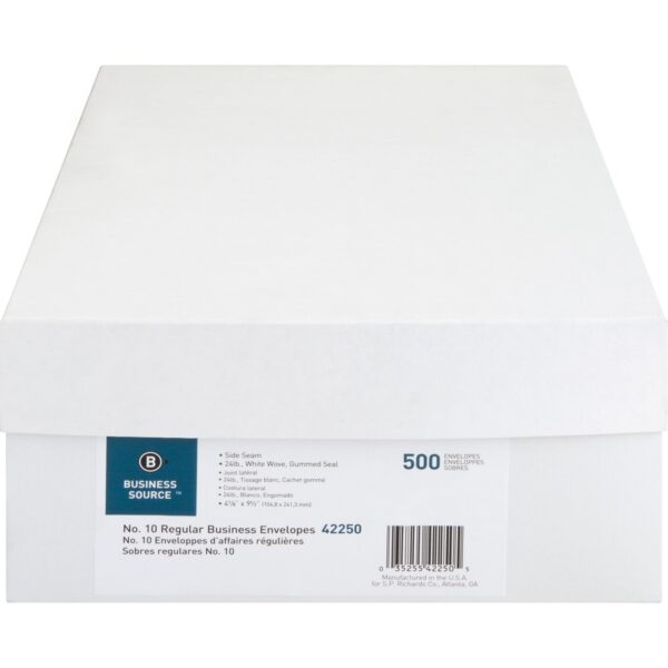 Business Source Regular Business Envelopes - Image 2