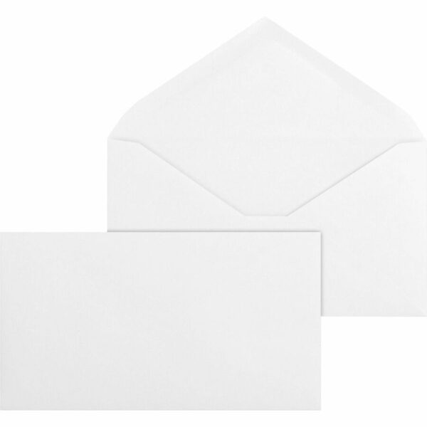 Business Source No. 6-3/4 White Wove V-Flap Business Envelopes