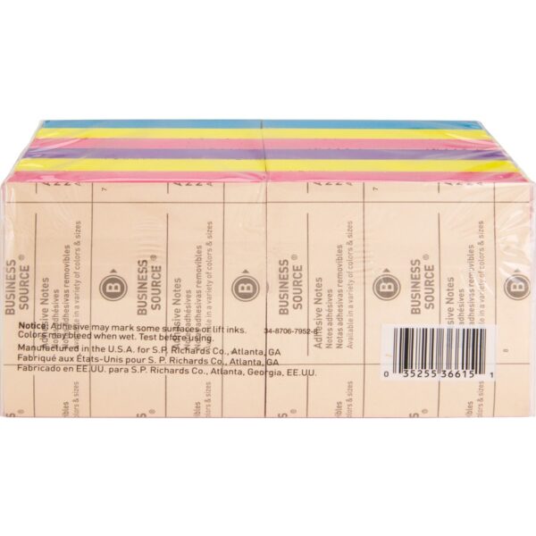 Business Source 3x3 Extreme Colors Adhesive Notes - Image 3