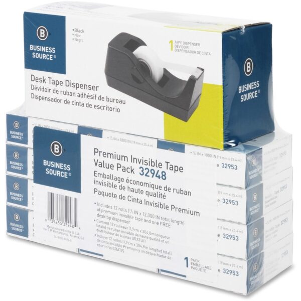 Business Source Invisible Tape Dispenser Value Pack - Image 2