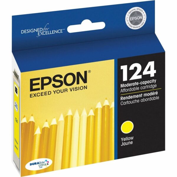 Epson DURABrite T124420 Original Inkjet Ink Cartridge - Yellow - 1 Each