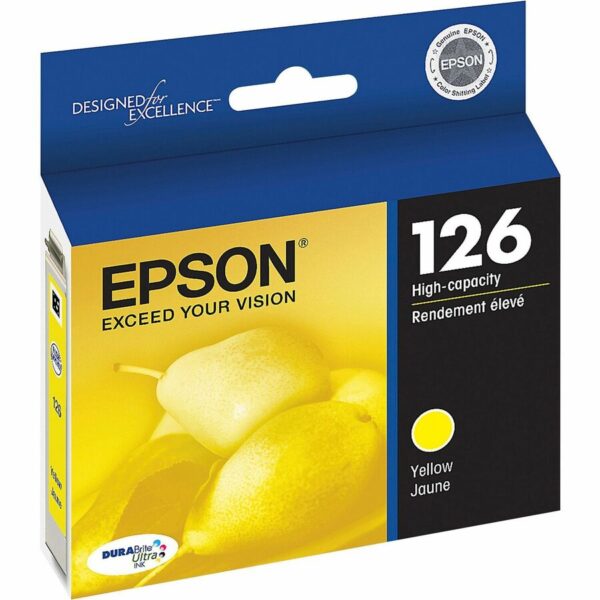 Epson DURABrite 126 Original Inkjet Ink Cartridge - Yellow - 1 Each