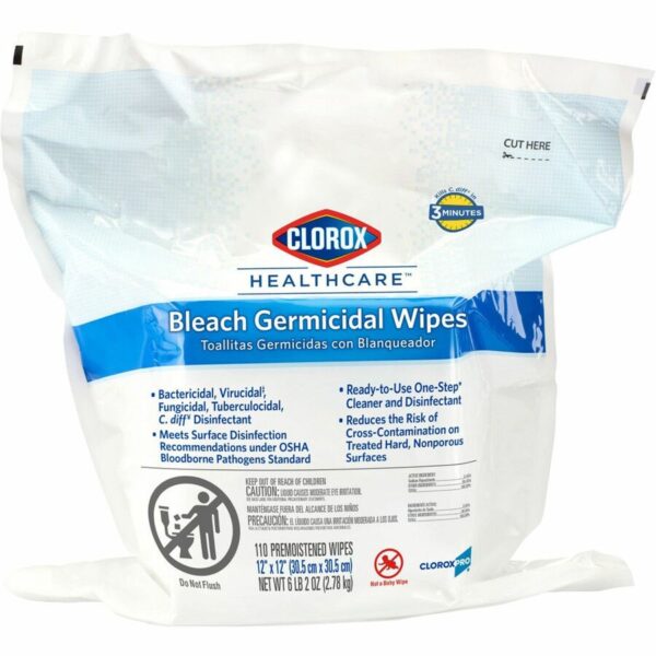 Clorox Healthcare Bleach Germicidal Wipes Refill