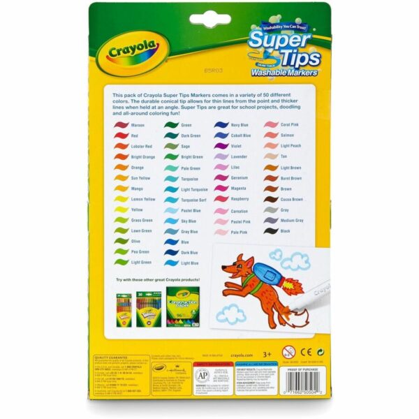 Crayola Super Tips 50-count Washable Markers - Image 3