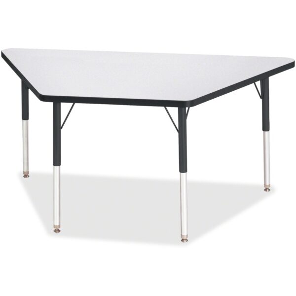 Jonti-Craft Berries Adult-Size Gray Laminate Trapezoid Table