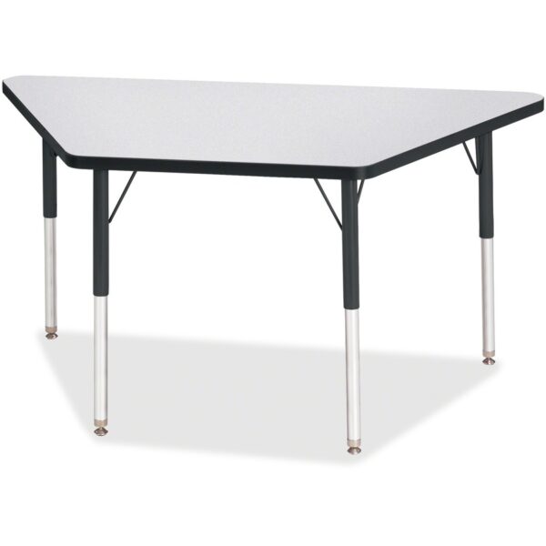 Jonti-Craft Berries Adult-Size Gray Laminate Trapezoid Table