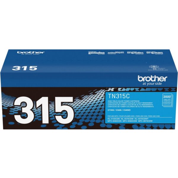 Brother TN315C Original Laser Toner Cartridge - Cyan - 1 Each