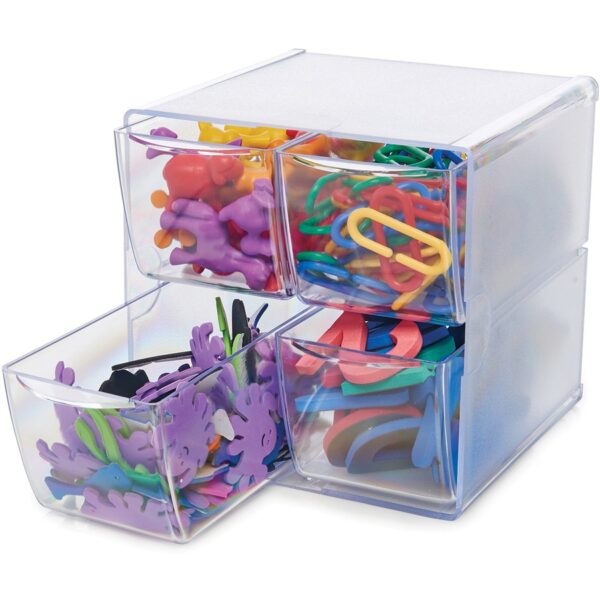 Deflecto Stackable Cube Organizer