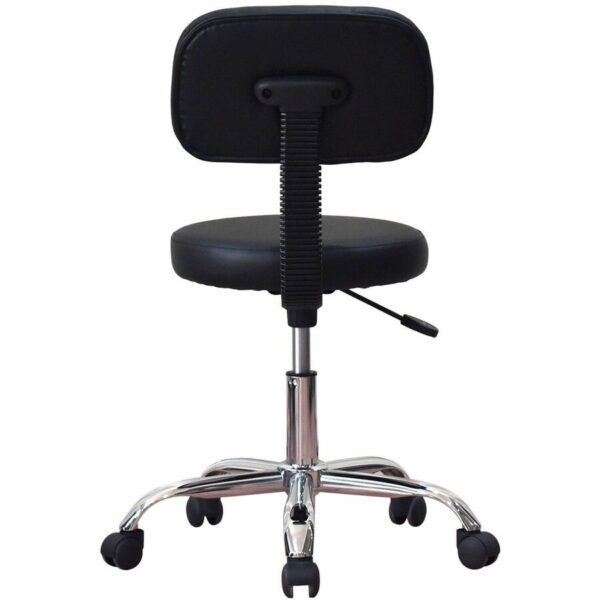 Lorell 16" Round Seat Pneumatic-Lift Stool with Back - Image 2