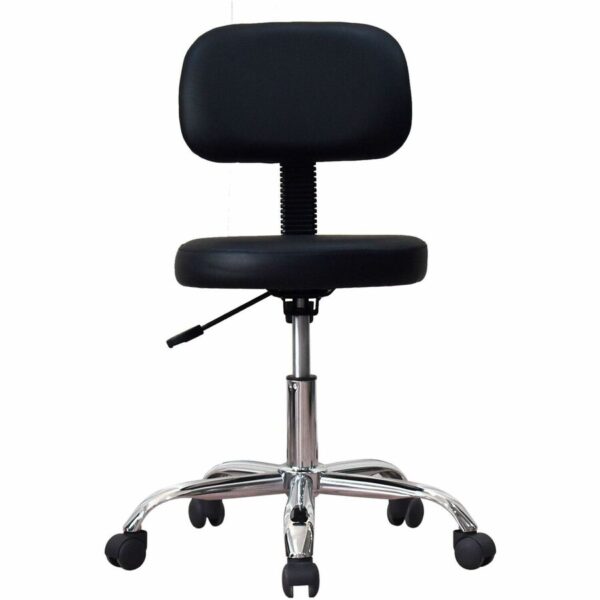 Lorell 16" Round Seat Pneumatic-Lift Stool with Back - Image 3