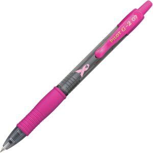 A pink and gray pen with the words " breast cancer awareness ".