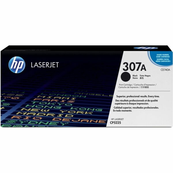 HP 307A (CE740A) Original Laser Toner Cartridge - Single Pack - Black - 1 Each