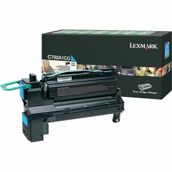 Lexmark C792A1CG Original Laser Toner Cartridge - Cyan - 1 Each