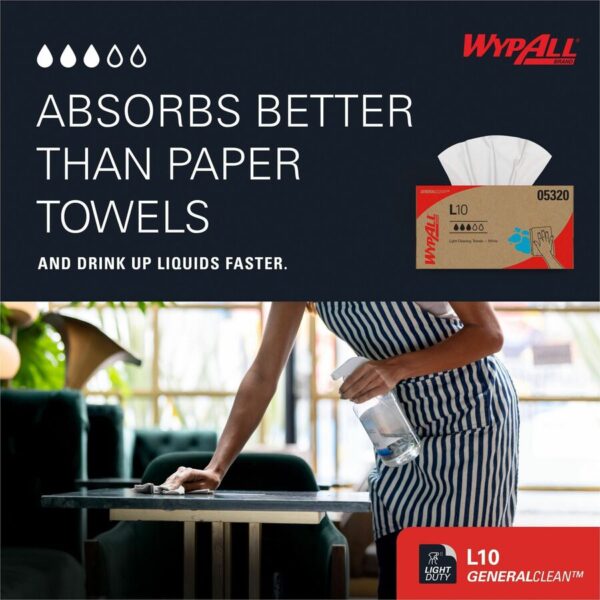 Wypall GeneralClean L10 Light Cleaning Towels - Image 3