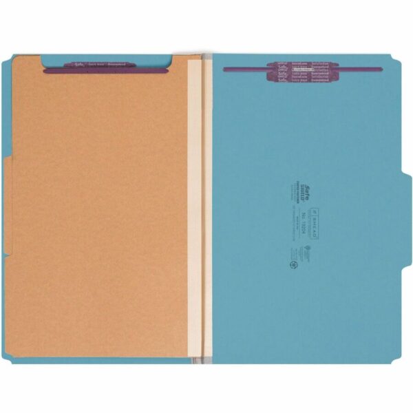 Smead SafeSHIELD 2/5 Tab Cut Legal Recycled Classification Folder - Image 3