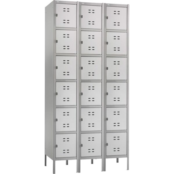 Safco Six-Tier Two-tone 3 Column Locker with Legs