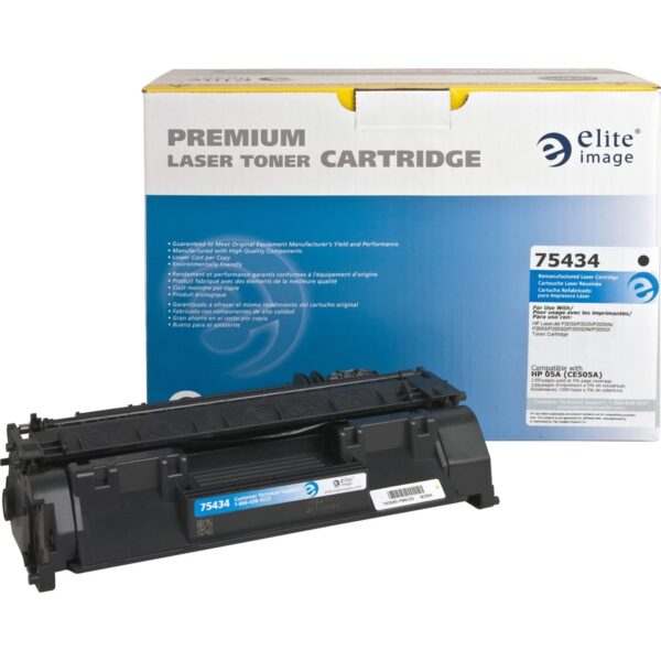 Elite Image Remanufactured Laser Toner Cartridge - Alternative for HP 05A (CE505A) - Black - 1 Each