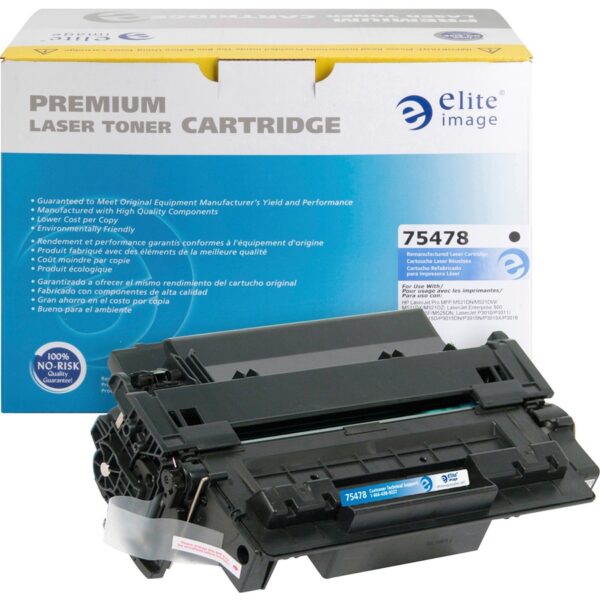 Elite Image Remanufactured Laser Toner Cartridge - Alternative for HP 55A (CE255A) - Black - 1 Each