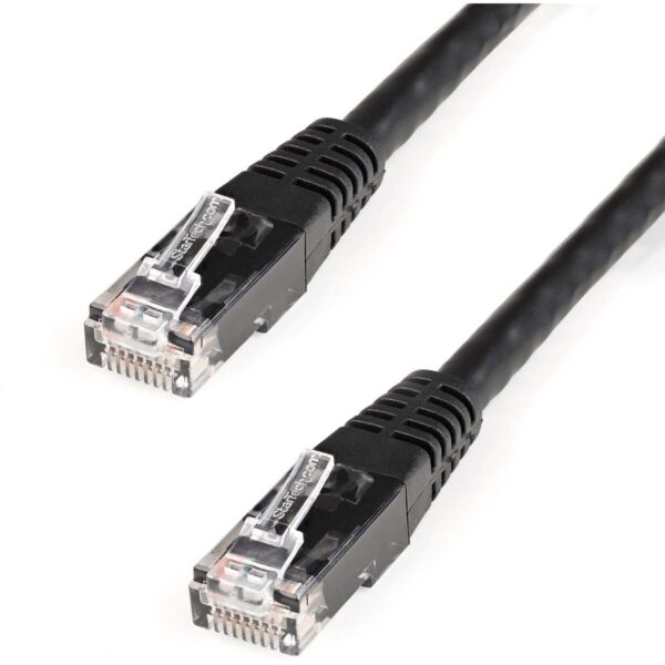 StarTech.com 8ft Black Cat6 UTP Patch Cable ETL Verified