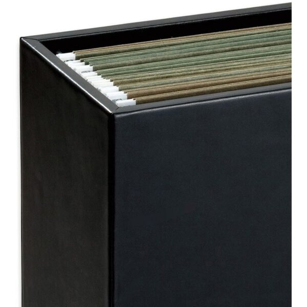 Dacasso Classic Leather Hanging File Folder Box - Image 3