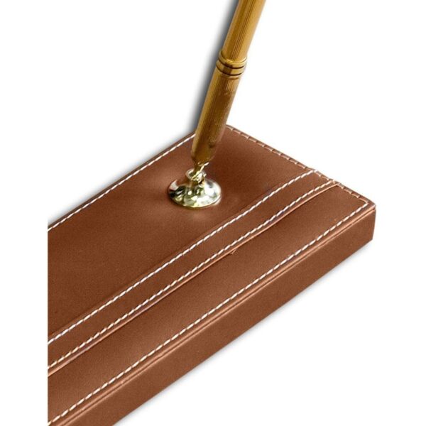 Dacasso Rustic Leather Pen Stand - Image 3