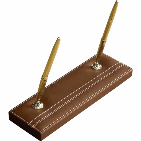 Dacasso Rustic Leather Pen Stand