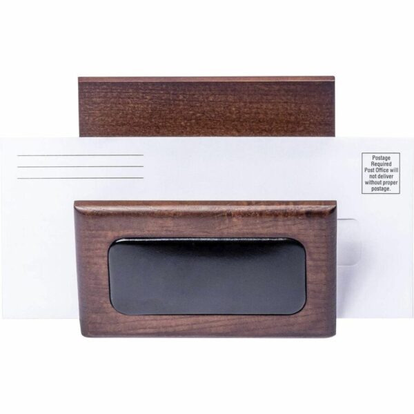 Dacasso Walnut & Leather Letter Holder - Image 3