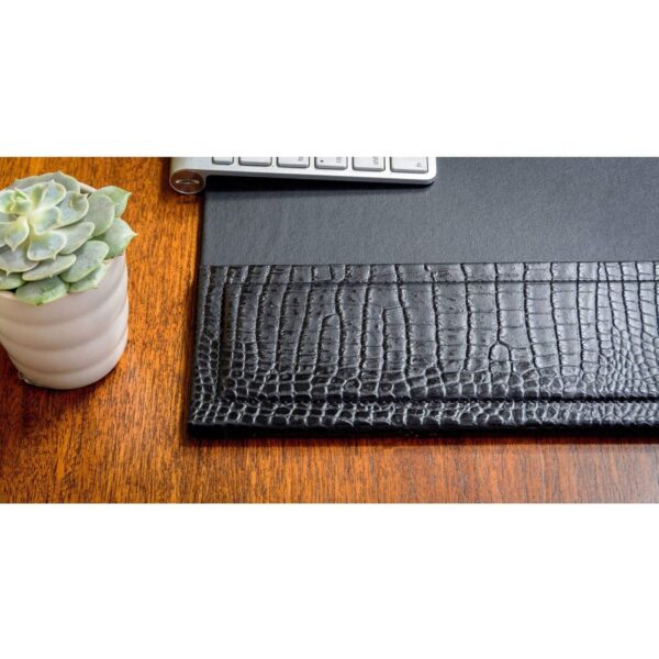 Dacasso Crocodile Embossed Leather Side-Rail Desk Pad - Image 2